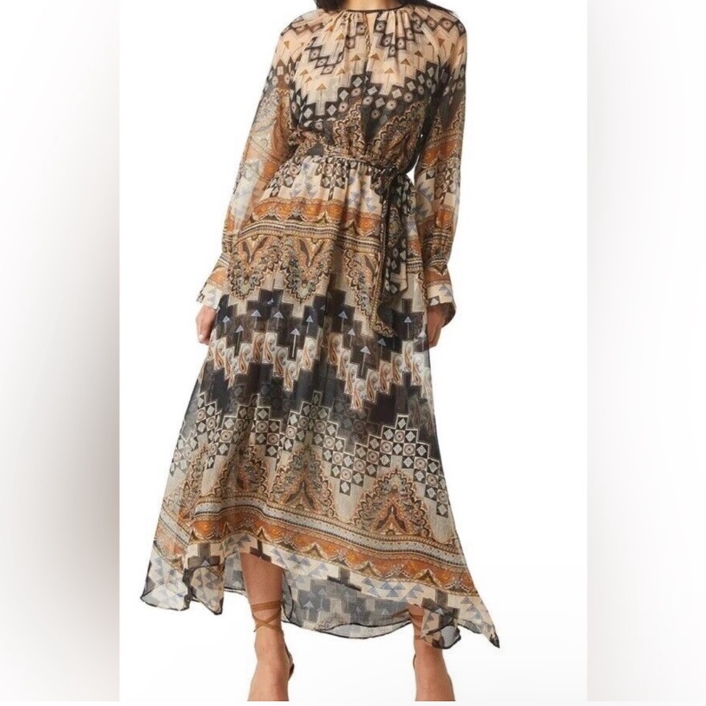 NWT XS/S MISA Los Angeles Paloma Maxi Dress in Alhambra Mosaic!
